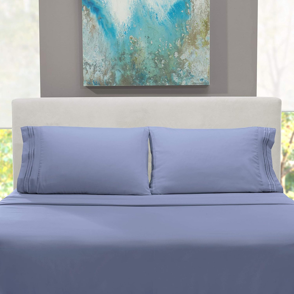 Split King Size Sheets - 5 Piece Bed Sheet Set, Hotel Luxury Double Brushed Bed