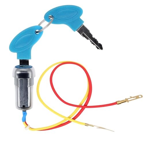 2 Wires Ignition Switch Key Starter Switch with 2 Keys ​On-Off Fit for