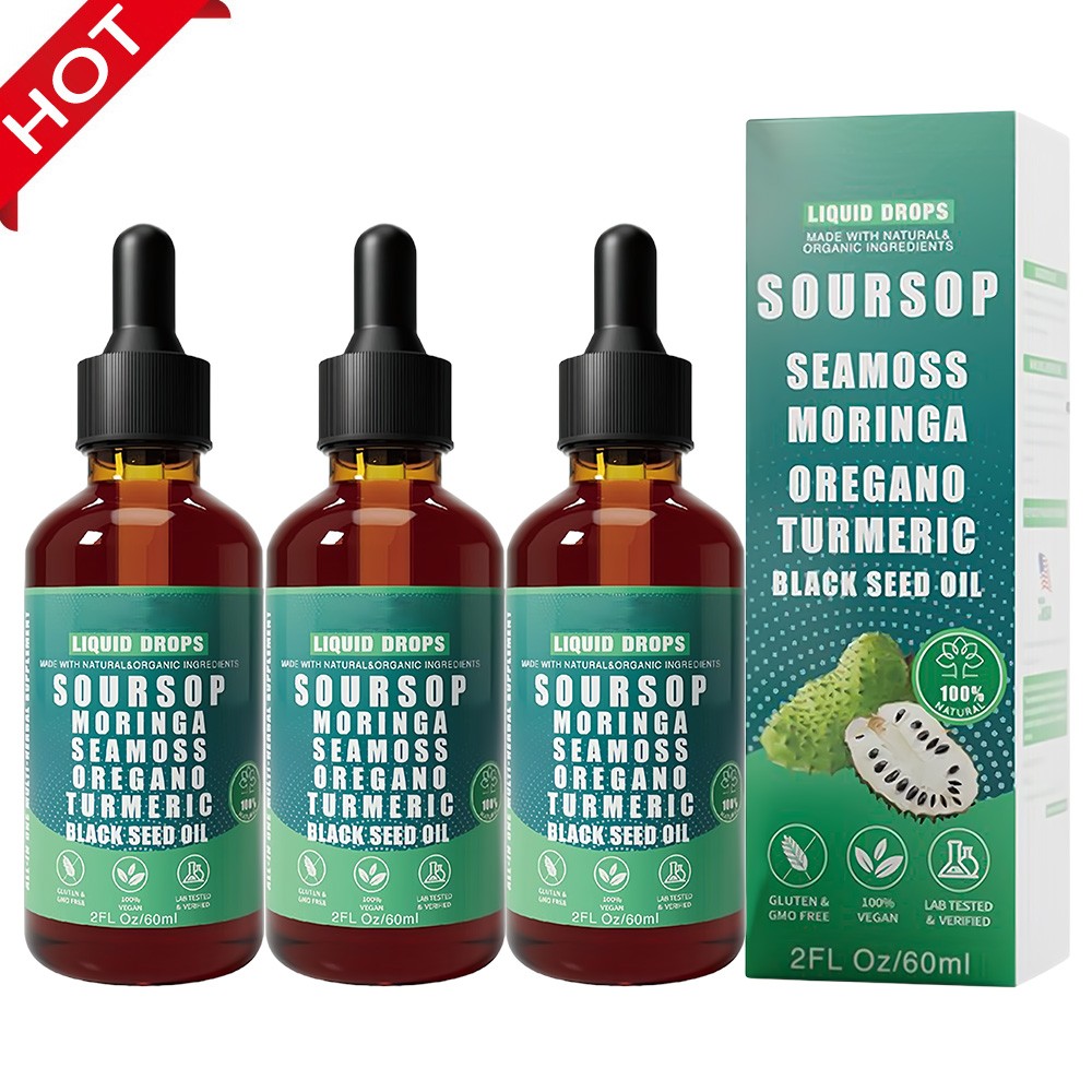 3PCS Vyxion Soursop Bitters Liquid Drops - Immunity, Liver, Gut & Antioxidant
