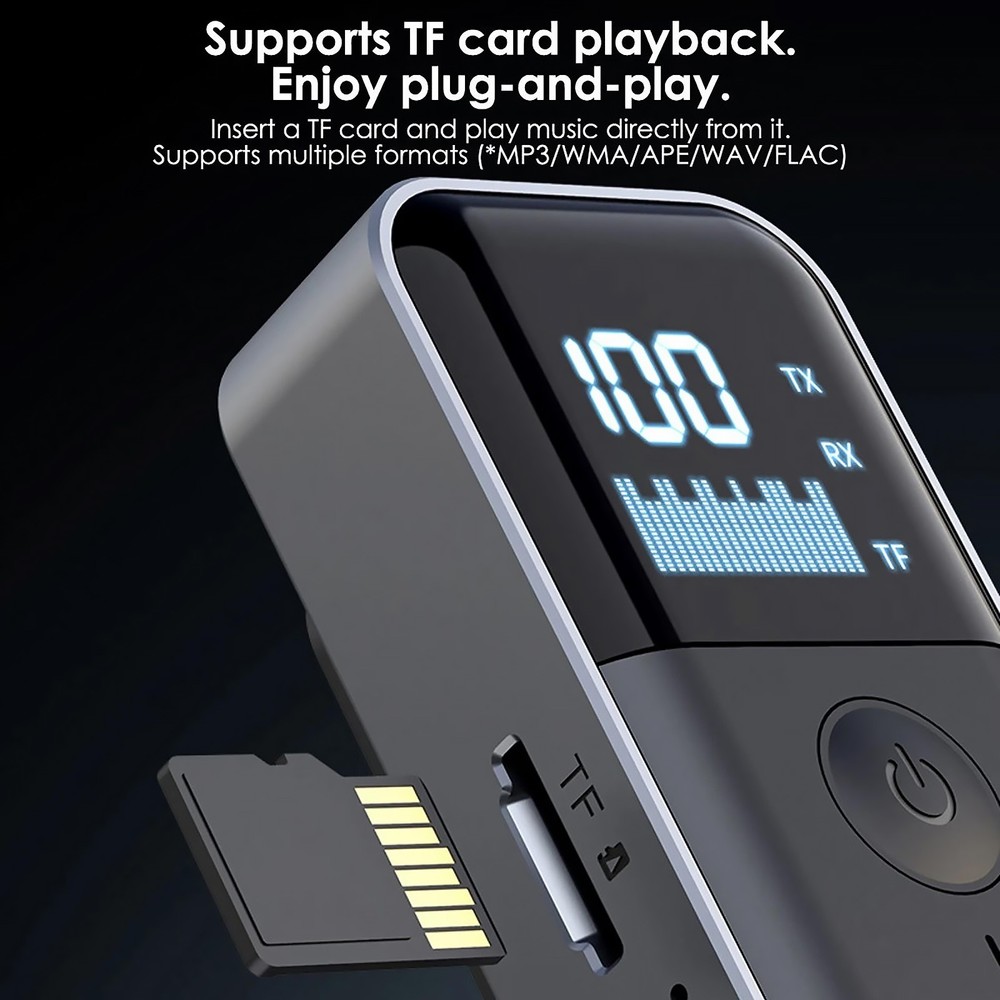 Bluetooth 5.4 Transmitter and Receiver with 15H Transmit Mode 3.5mm Adapter