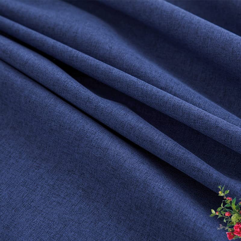 Tablecloth - 55" Inch Round Tablecloth for Circular Table 55" (Round) Navy Blue