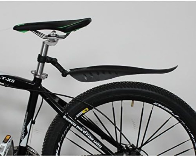 Front & Rear Adjustable Mudguards for Mountain and Road Bikes - Black, Durable