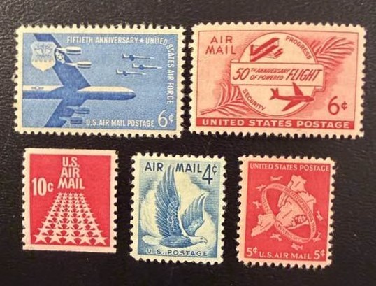 25 USA MINT AIRMAIL STAMP COLLECTION. Great history !! (Lot 288)