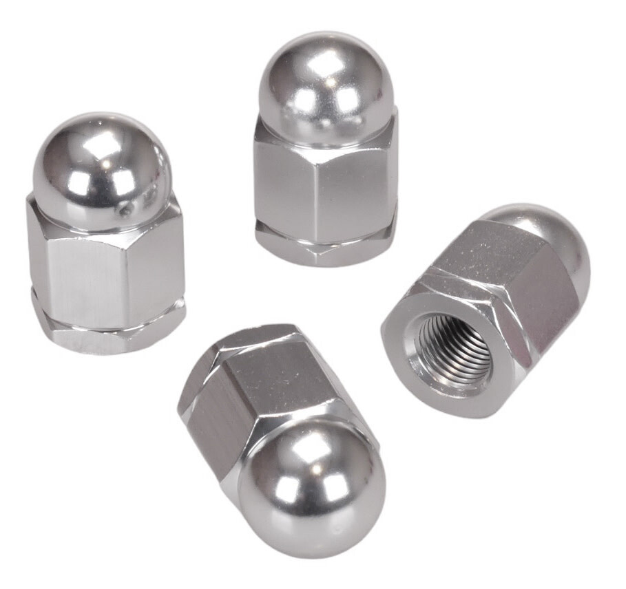 Aluminum alloy BMX acorn axle nuts 3/8" X 26T (SET OF 4) SILVER
