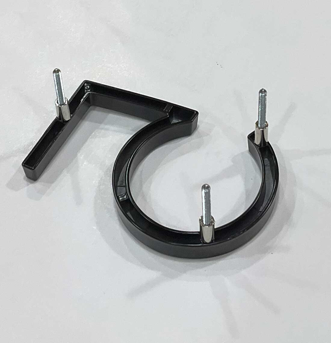 5-Inch Black Metal House Address Numbers, Modern Floating Screw-On