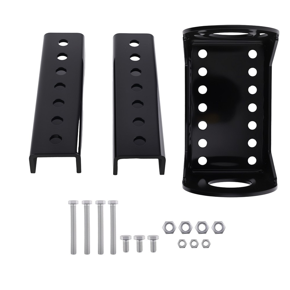 RV A-Frame Jack Mounting Bracket Steel 3-Bolt Pattern Black Powder Coated