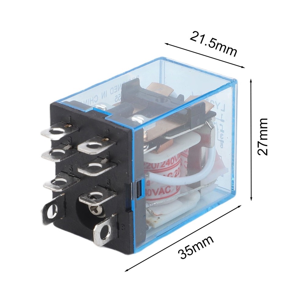 Efficiently Designed LY2N J Relay with Socket Base Operating at 220VAC/240VAC