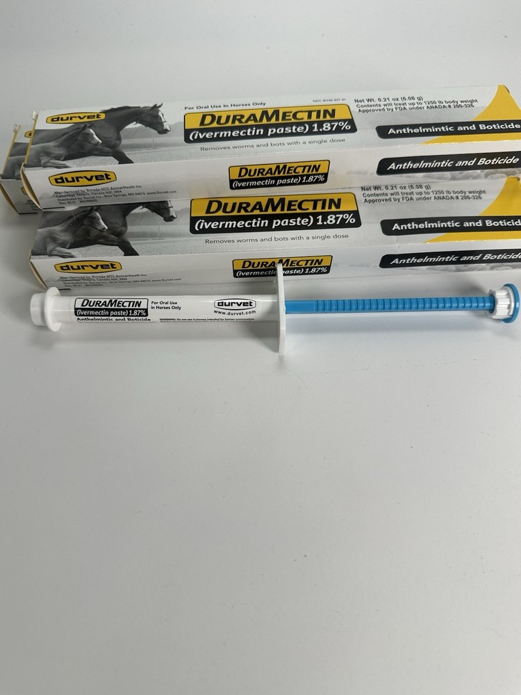 Duramectin Equine Wormer Paste - 3 Tubes exp date Nov-2026
