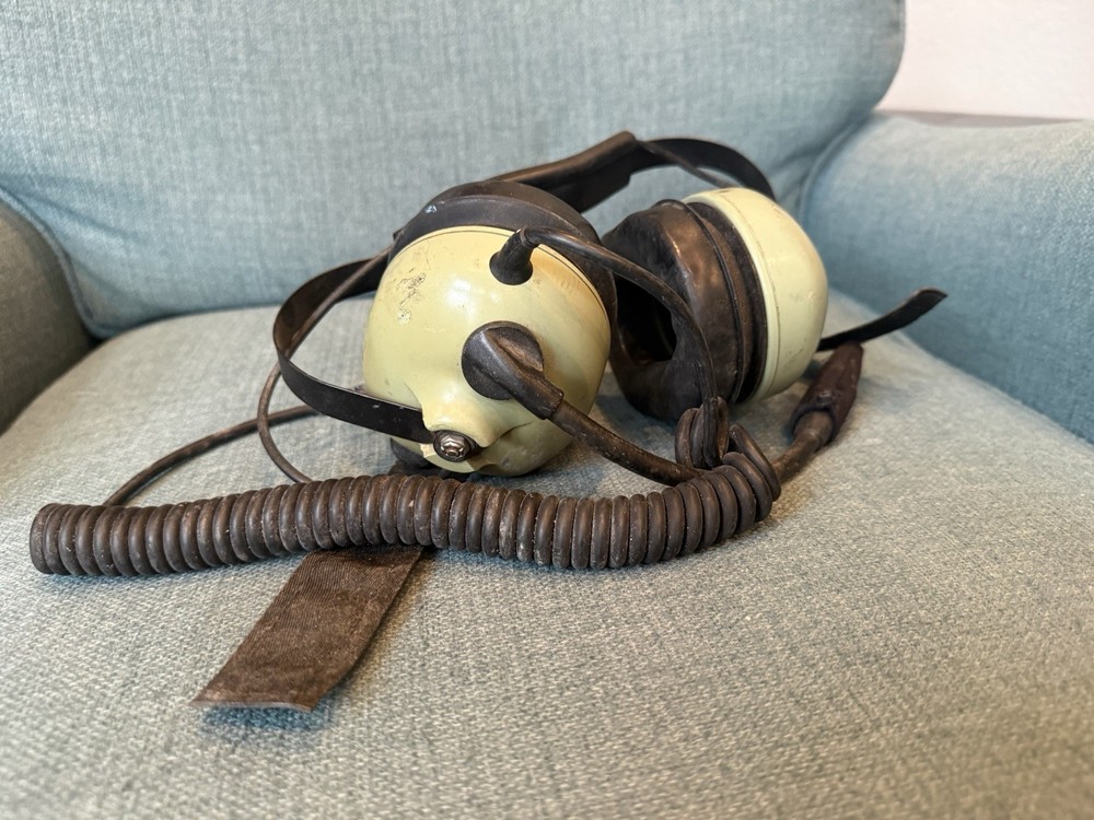 DAVID CLARK MODEL H6240-07 Aviation Pilot Head Headset Tested Read
