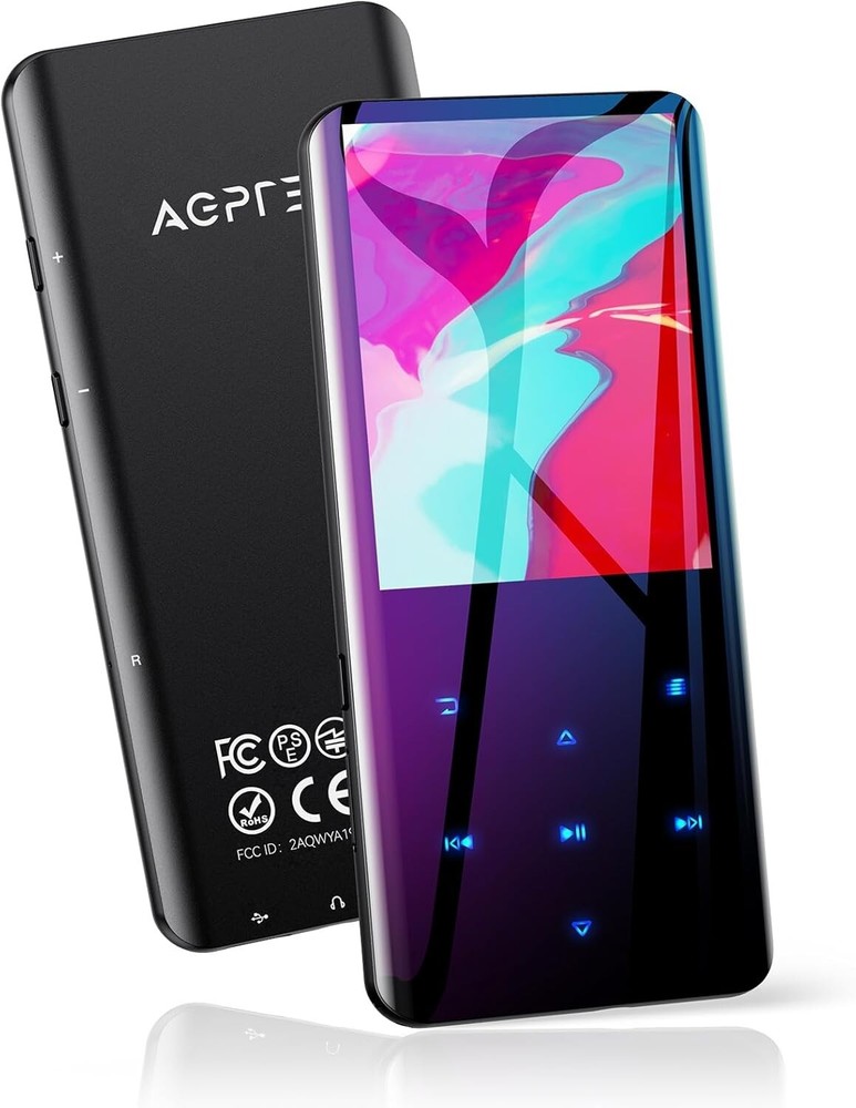 Expanded 128GB Bluetooth MP3 Player with Curved Screen—Lossless Audio Experience