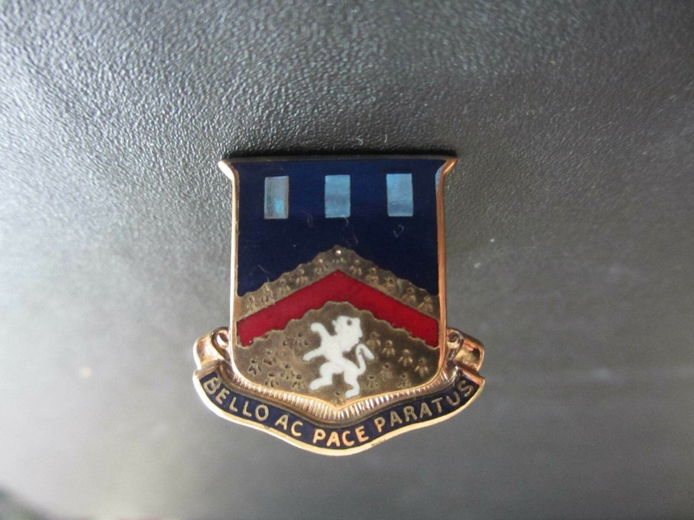 WWII 112th Engineer BN Bello AC Pace Paratus DI Unit Cufflinks Set *