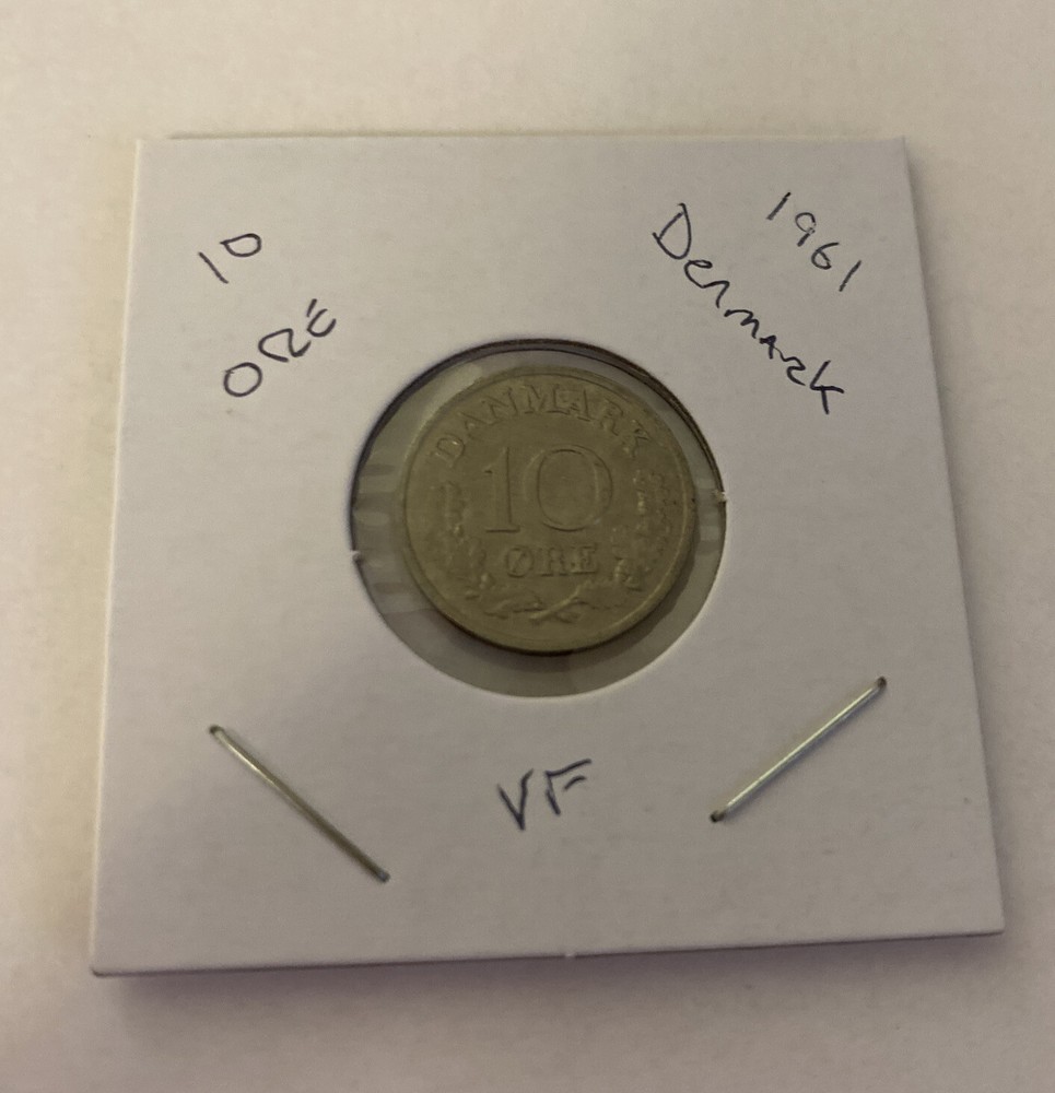 1961 Denmark 10 Ore Coin B16