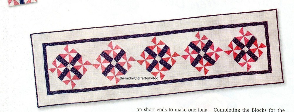 Sashed Pinwheels Quilt Pattern Pieced SH