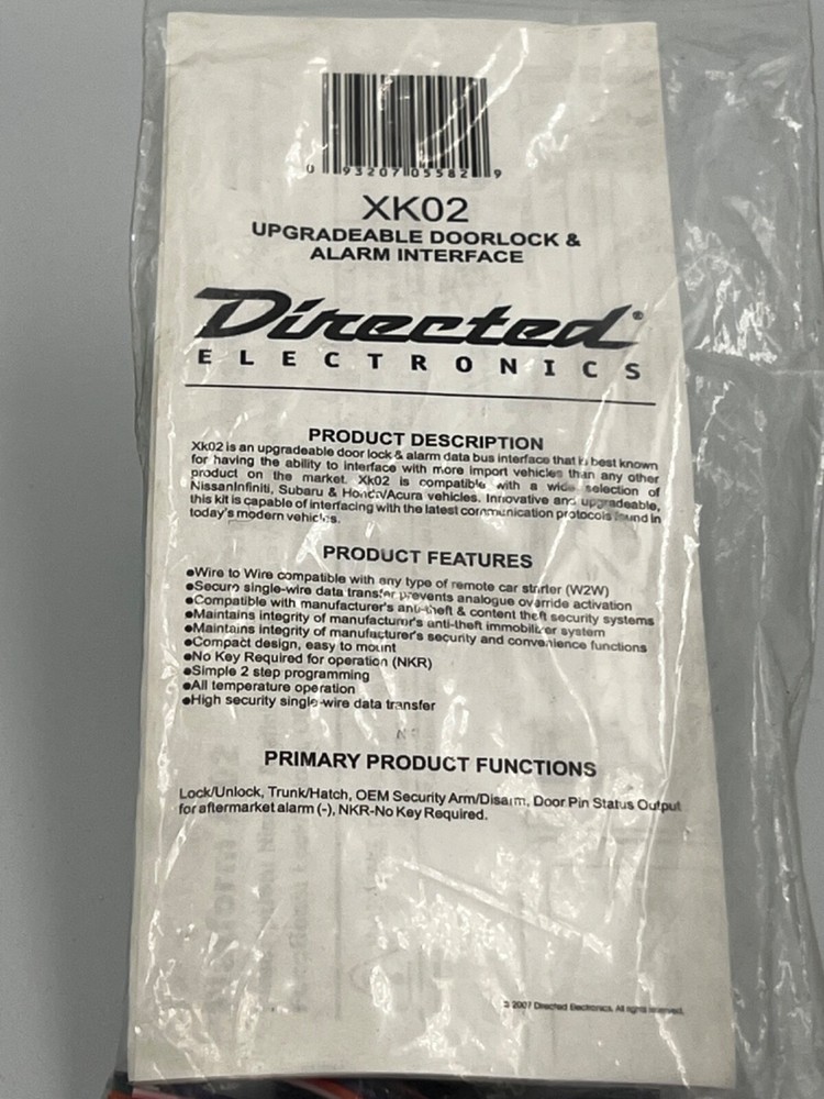 DEI Xpresskit XK02 Select Vehicles: Key Data Override Door Lock Interface