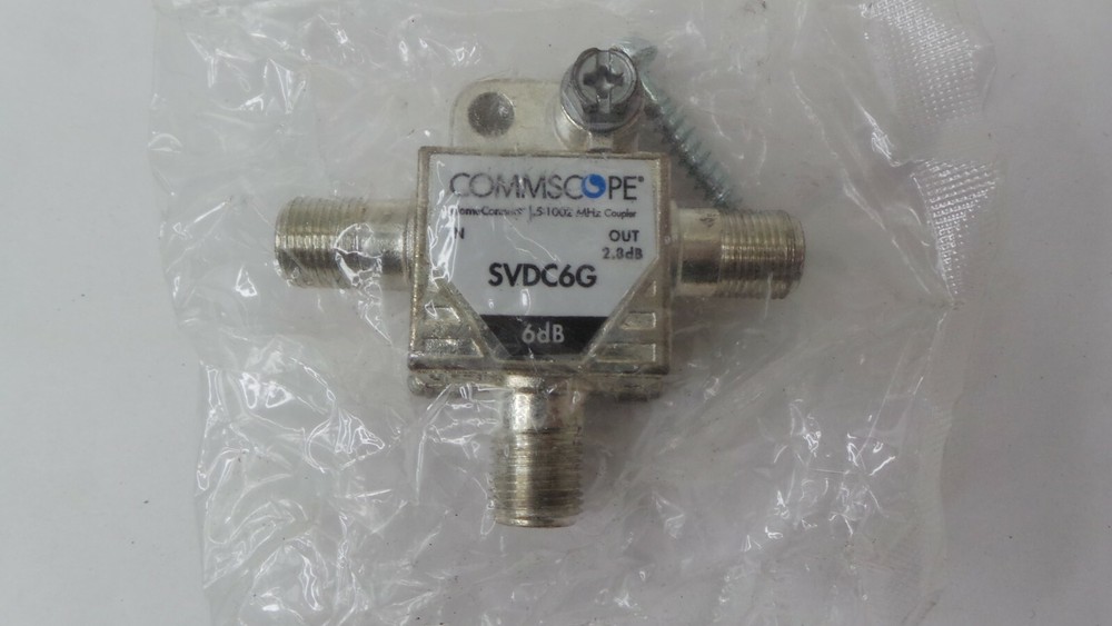 COMMSCOPE SV-DC-6G T-Type Directional Coupler, DC coupler 2-way splitter Xfinity