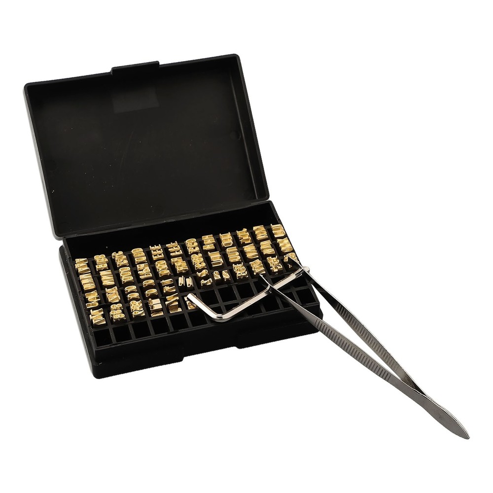Efficient 120pcs Copper Font Set Ensures Accurate Printing on Materials