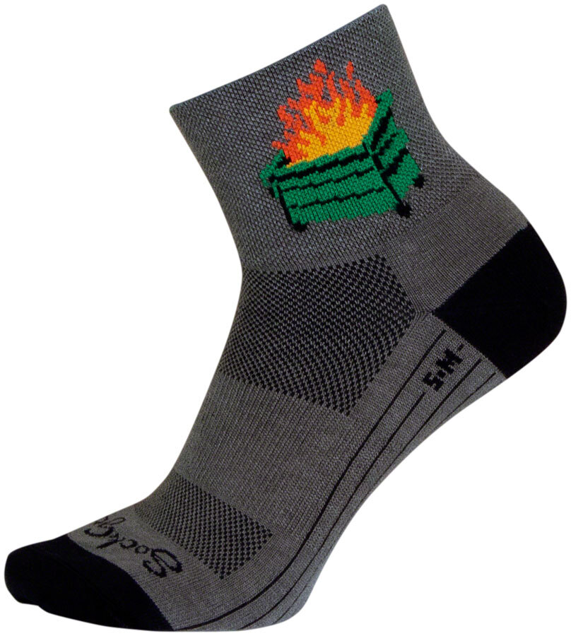 SockGuy 2020 Classic Socks - 3 inch, Gray/Black, Small/Medium
