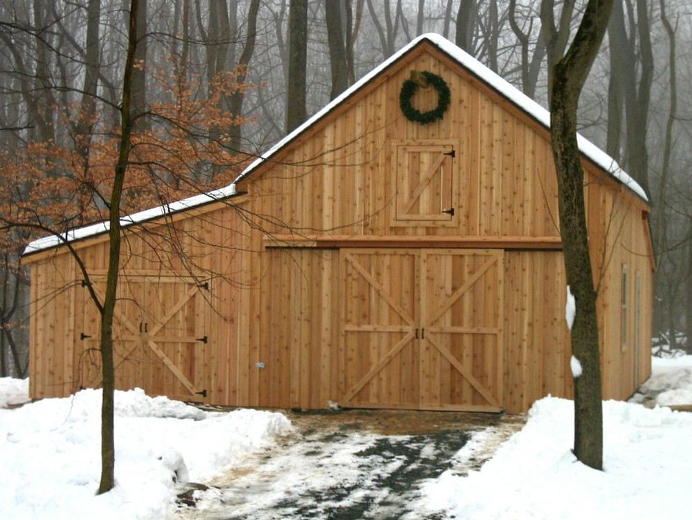 19 Backyard Barn Designs - Complete Pole-Barn Construction Plans (B1)