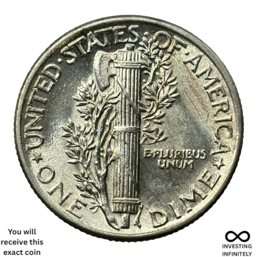 1944 BU Mercury Dime X-921