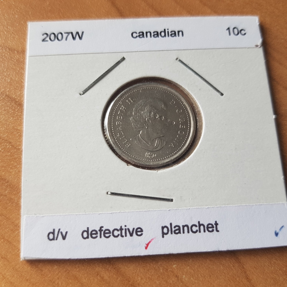 * 2007w * Canada  * Georges VI * 10 cents *planchet *unknown.