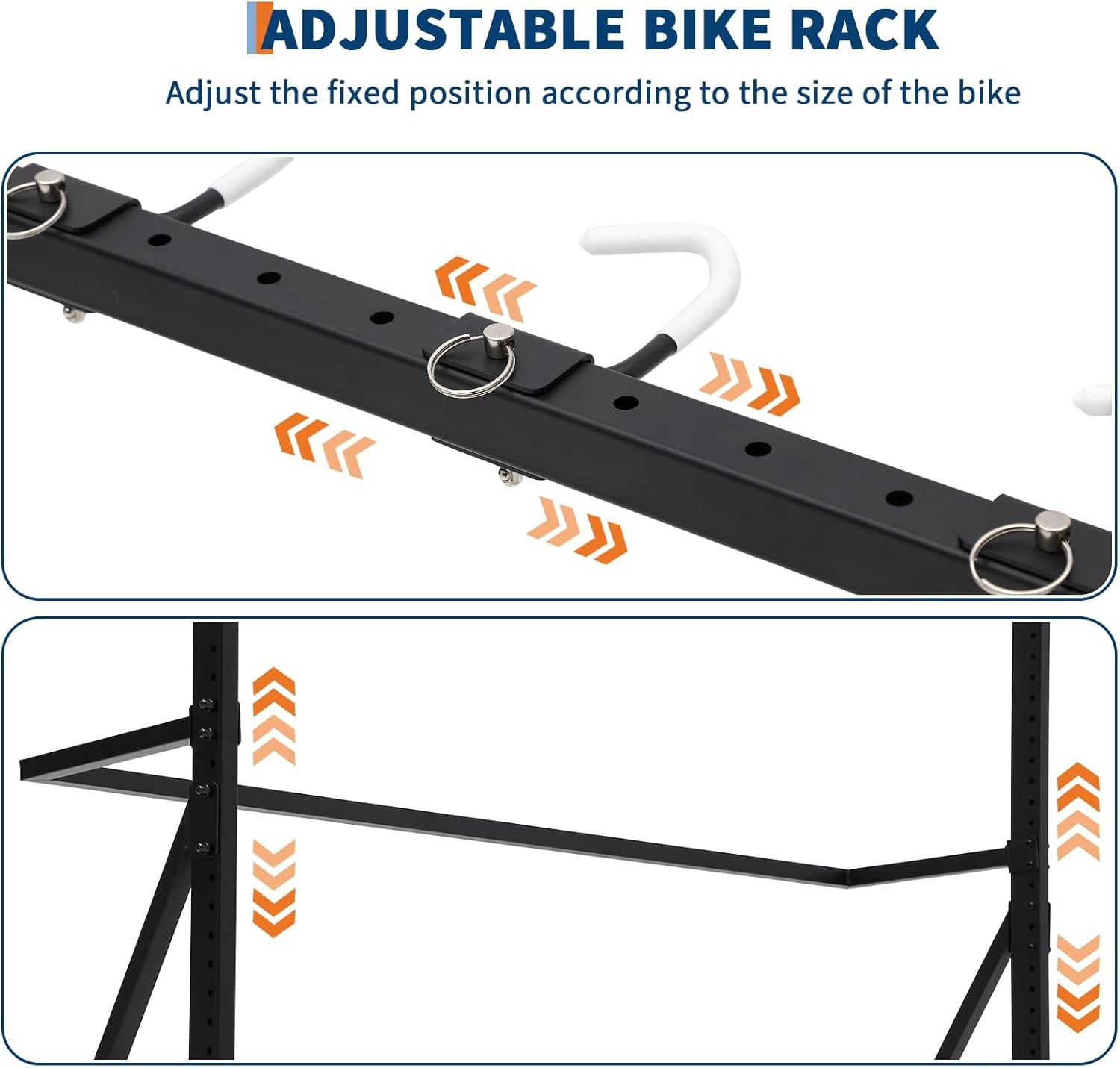 5 Bike Storage Rack Adjustable Height Space Saving, Garage Wall Storage 300lbs