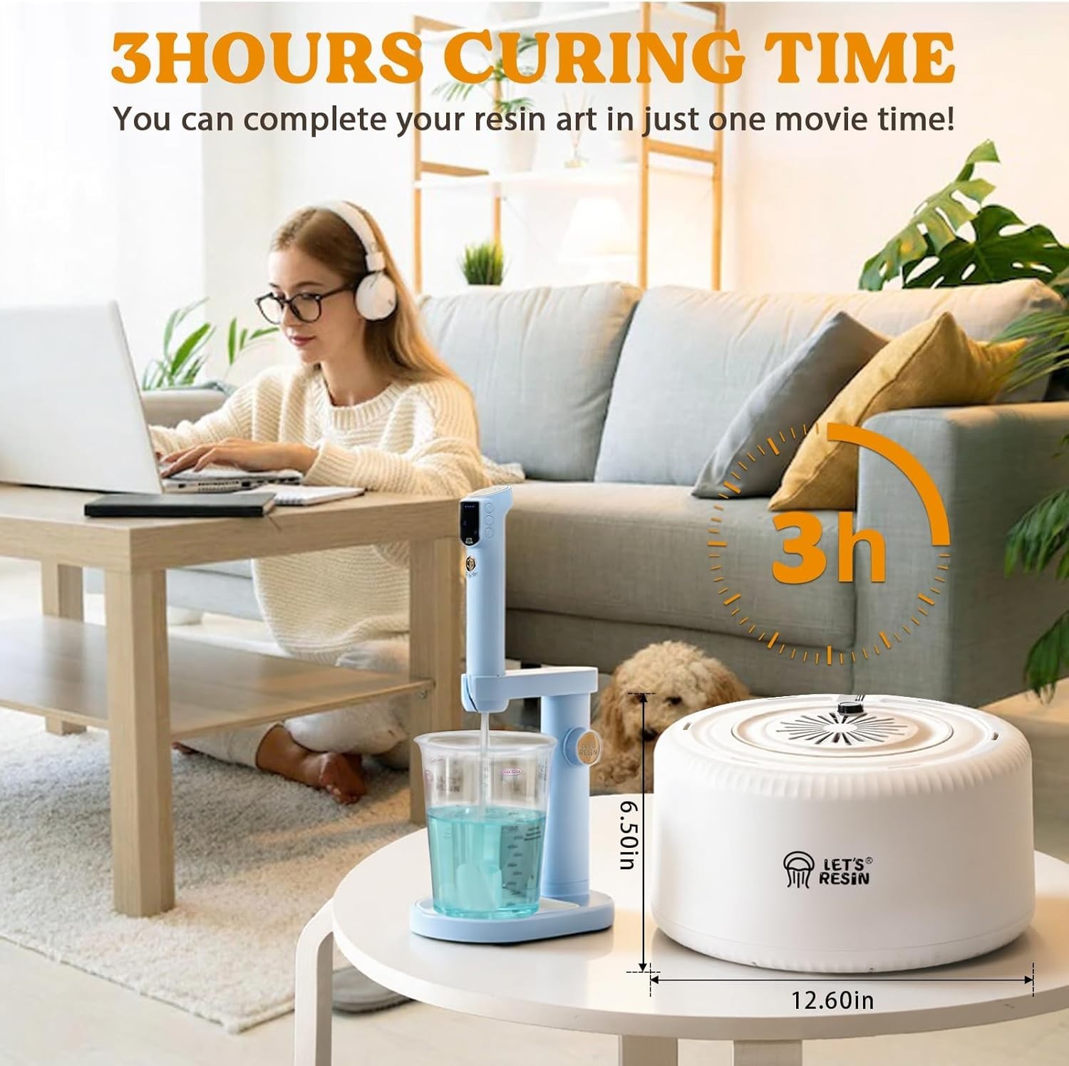 DIY Resin Curing Machine with Large Capacity Tray and Safety Features