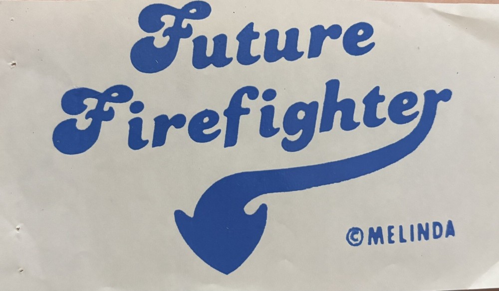 Original Vintage Future Firefighter Mini Iron On Transfer