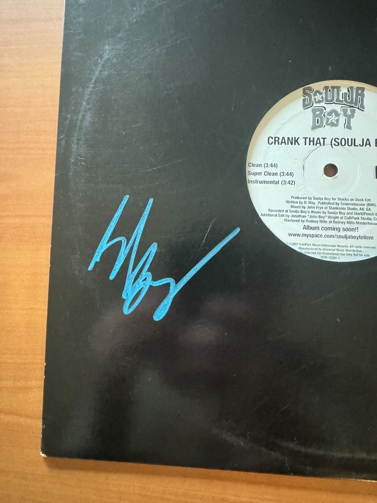 Soulja Boy Signed Autographed Vinyl LP "Crank That"