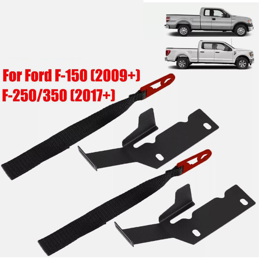 2 Set Rear Seat Quick Latch Release Kit Black Strap For Ford F150 F250 F350