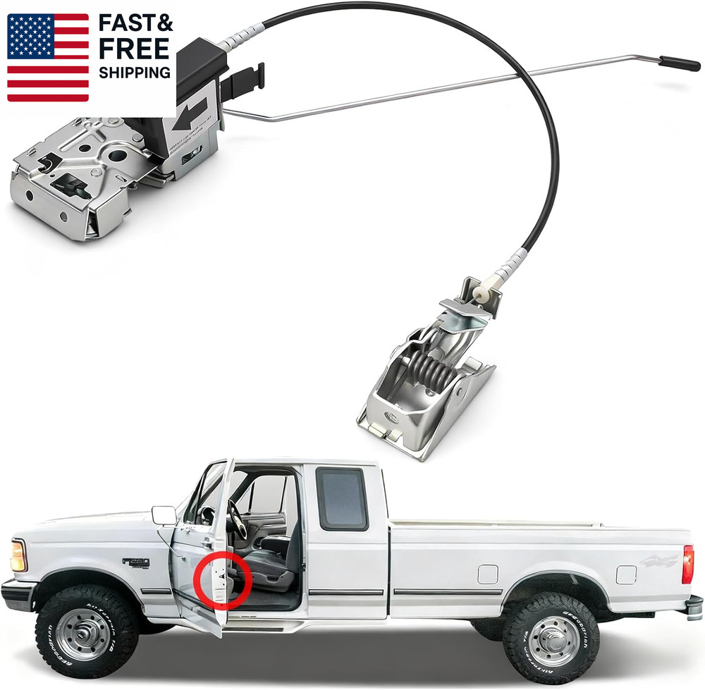 Front Left Driver Side Door Latch Lock Assembly with Actuator Motor Cable Rod Ki
