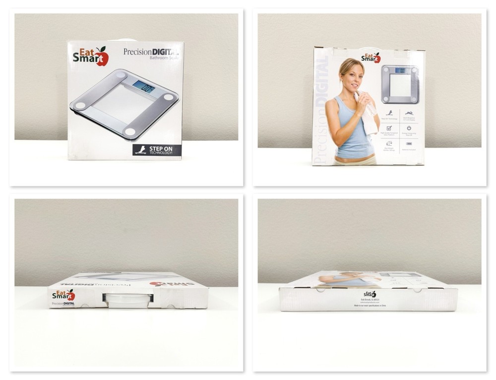 EatSmart Precision Digital Bathroom Scale X-Large Lighted Display 400lb Limit