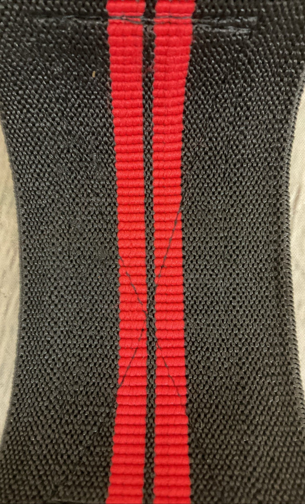 Harbinger Single Red Line Weightlifting Wrist Wrap Thumb Loop Fully Adjustable