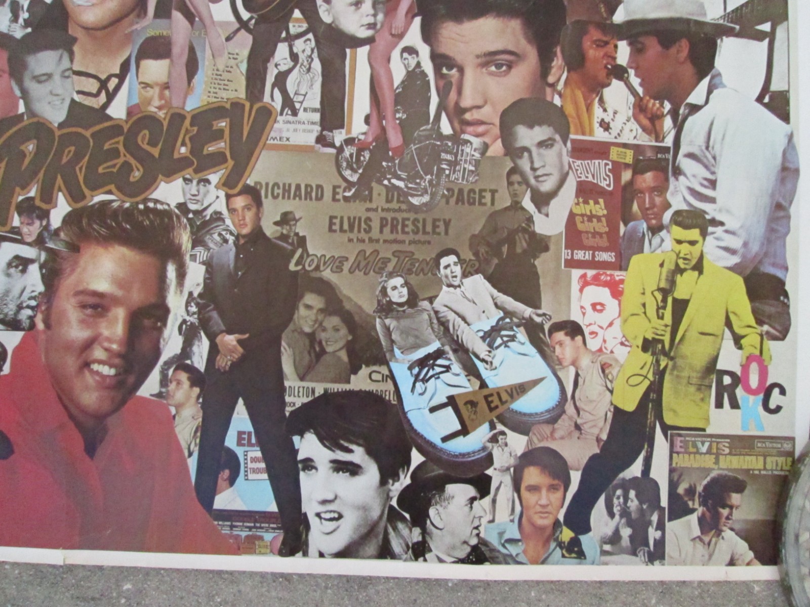 RARE ELVIS PRESLEY POSTER HIS LIFE IN PICTURES 21 1/2" x 28"