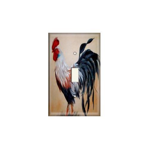 SnazzySwitch Rooster Profile Decorative Light Switch Plate Cover