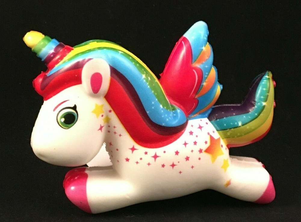Unicorn - Squishy Toy - Super Soft - Approx. 3" High - Star Bottom
