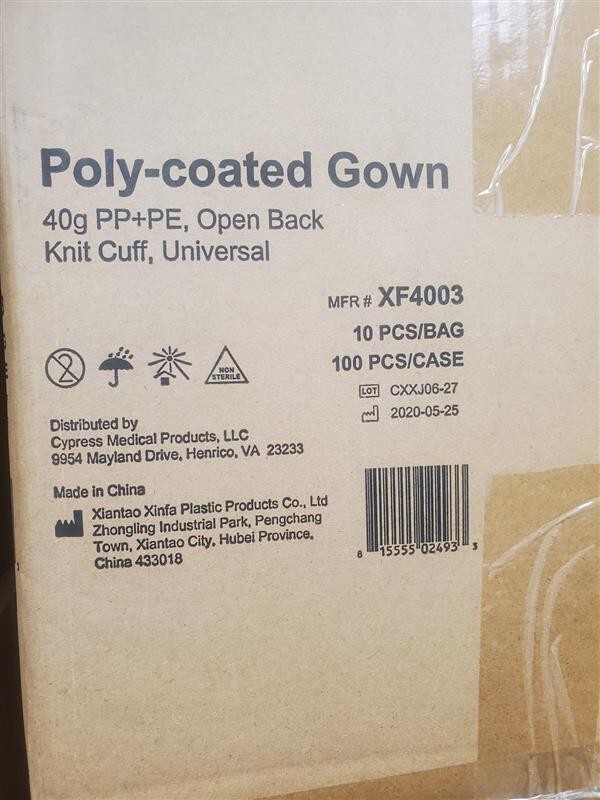 Poly-Coated Gown
