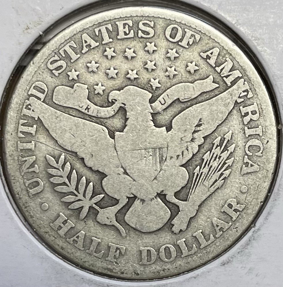 1908 P Barber Silver half Dollar Philadelphia