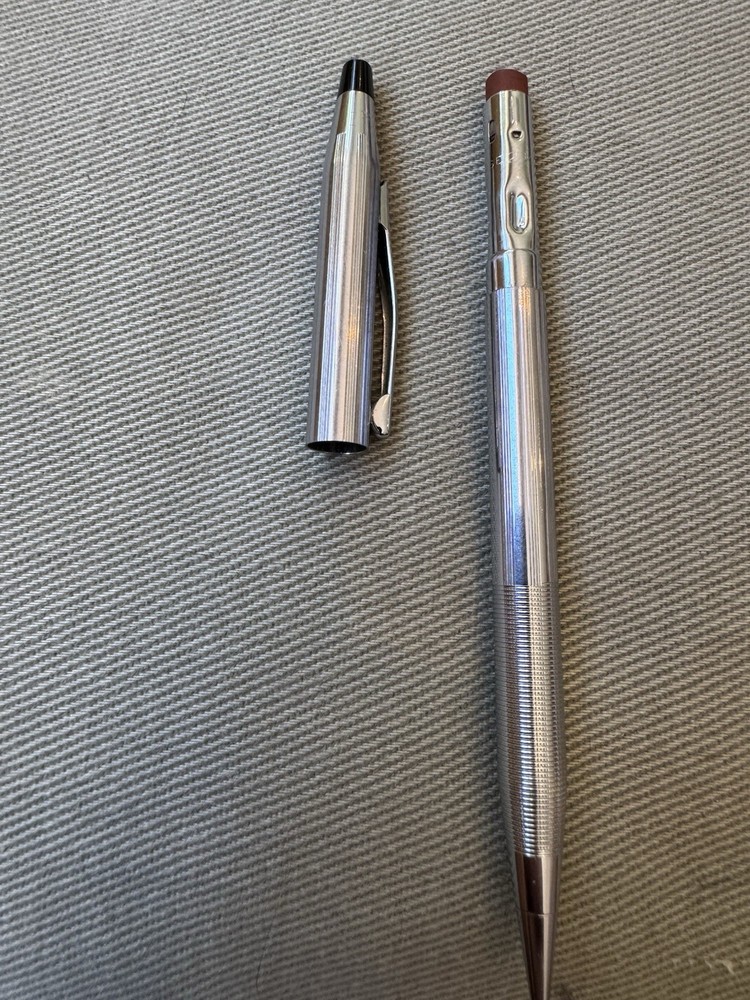 Vintage Cross Century Chrome Mechanical Pencil and Scripto Thin Leads