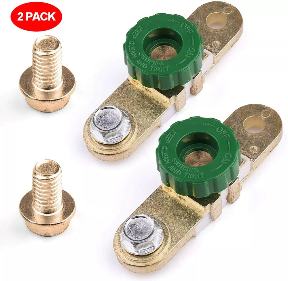 2Pcs Side Post Battery Disconnect Switch 12V Car Battery Master Switch Isolator