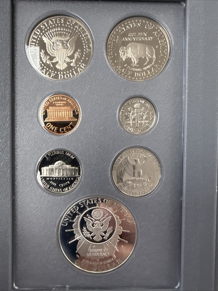 1991 US Mint PRESTIGE Proof Set. Mount Rushmore commemoratives w/ case,box& COA