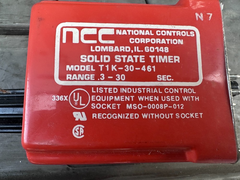 NCC T1K-30-461 Solid State Timer, .3 - 30 Sec Range