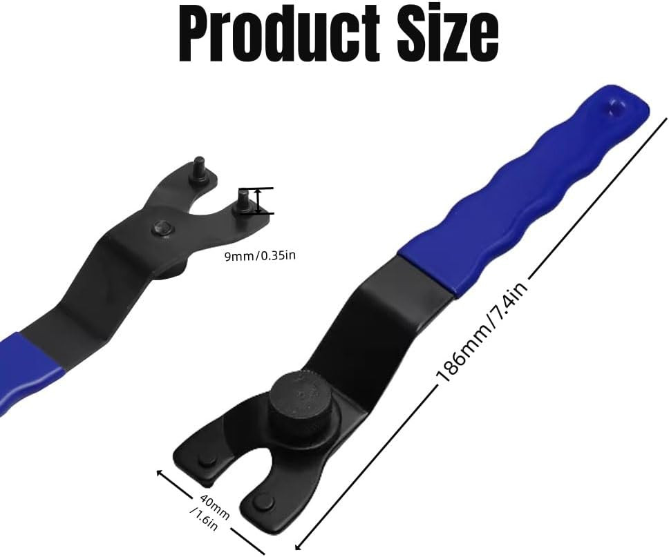 Universal Adjustable Grinder Spanner Wrench，Lock-Nut Grinder Wrench for 4 ",5",