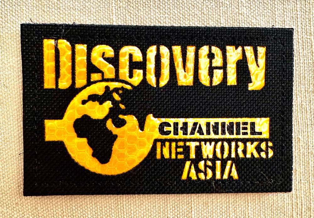 DISCOVERY CHANNEL ASIA EMBROIDERED HOOK & LOOP PATCH..."EXTREMELY RARE"!!!