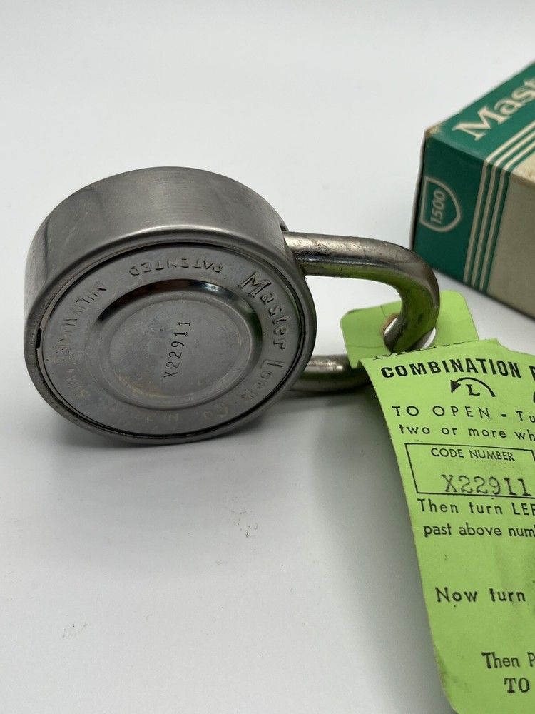 Master Combination Padlock 1500 Vintage Original Box