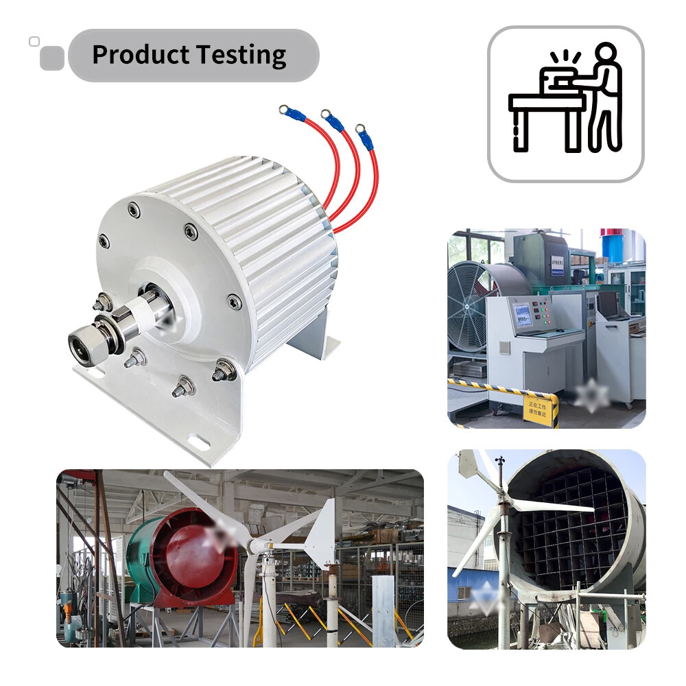 2000W Permanent Magnet Generator 3 Phase 48V Synchronous Gearless Dynamo Motor