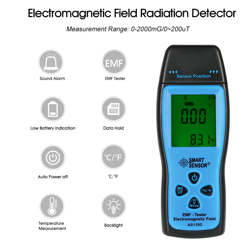 SMART SENSOR Mini Digital EMF Tester Electromagnetic Field Radiation Meter