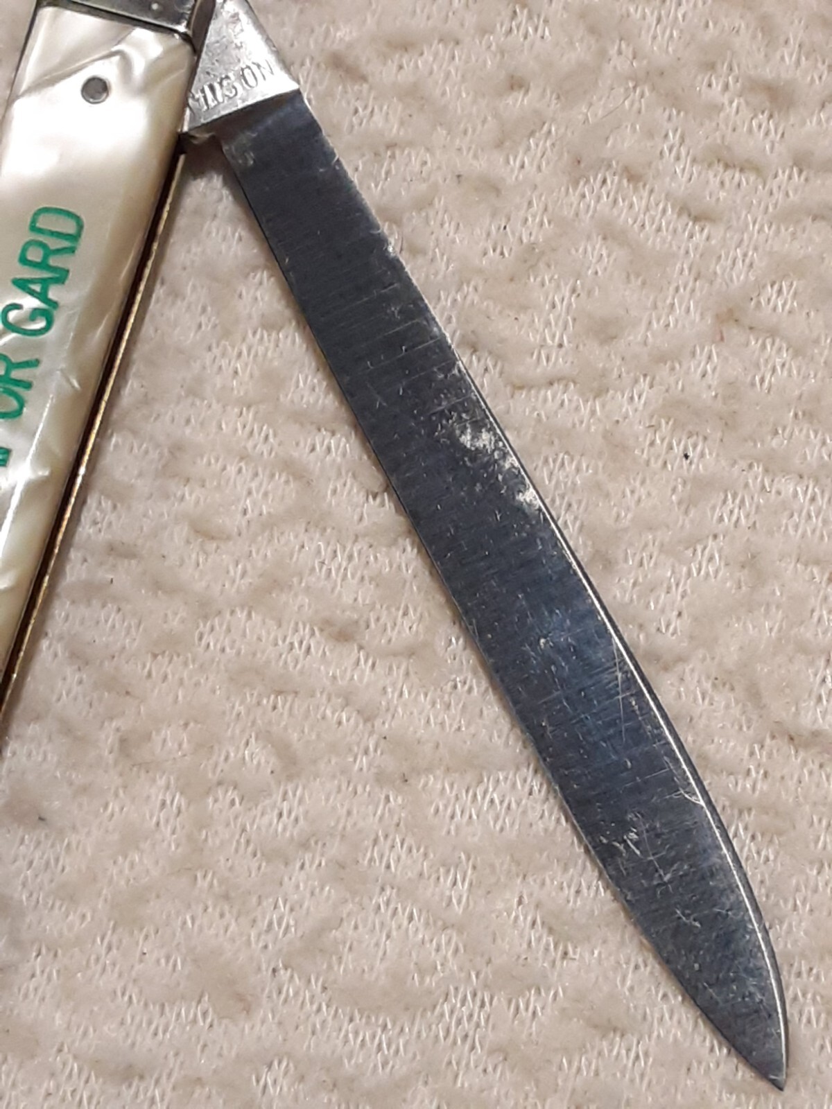 VINTAGE MURCOTT GERMANY ADVERTISING POCKET KNIFE MILLER FERTILIZER CORP BALTO MD