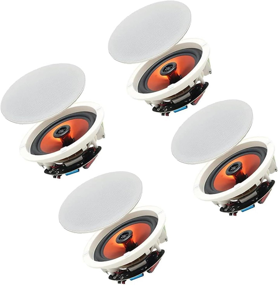 600W Bluetooth Ceiling Speakers - 4 Recessed Indoor/Outdoor Speakers System