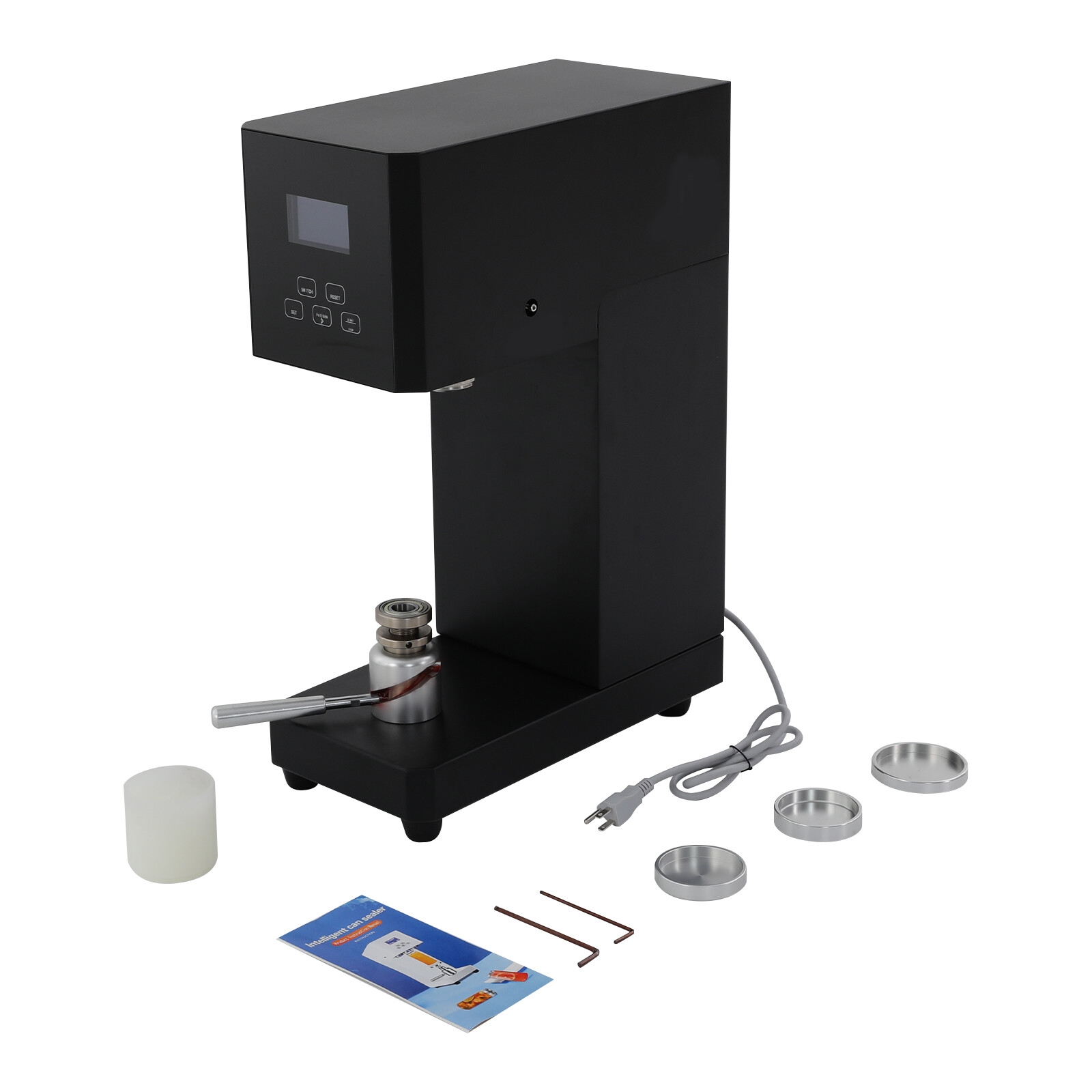 Semi Automatic Pop Can Sealing Machine Cola Can Sealer Container Plastic Bottles