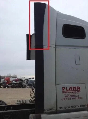 Compatible with Volvo VNL 2004-2017 Upper Cab Fairing Extensions Deflector Set